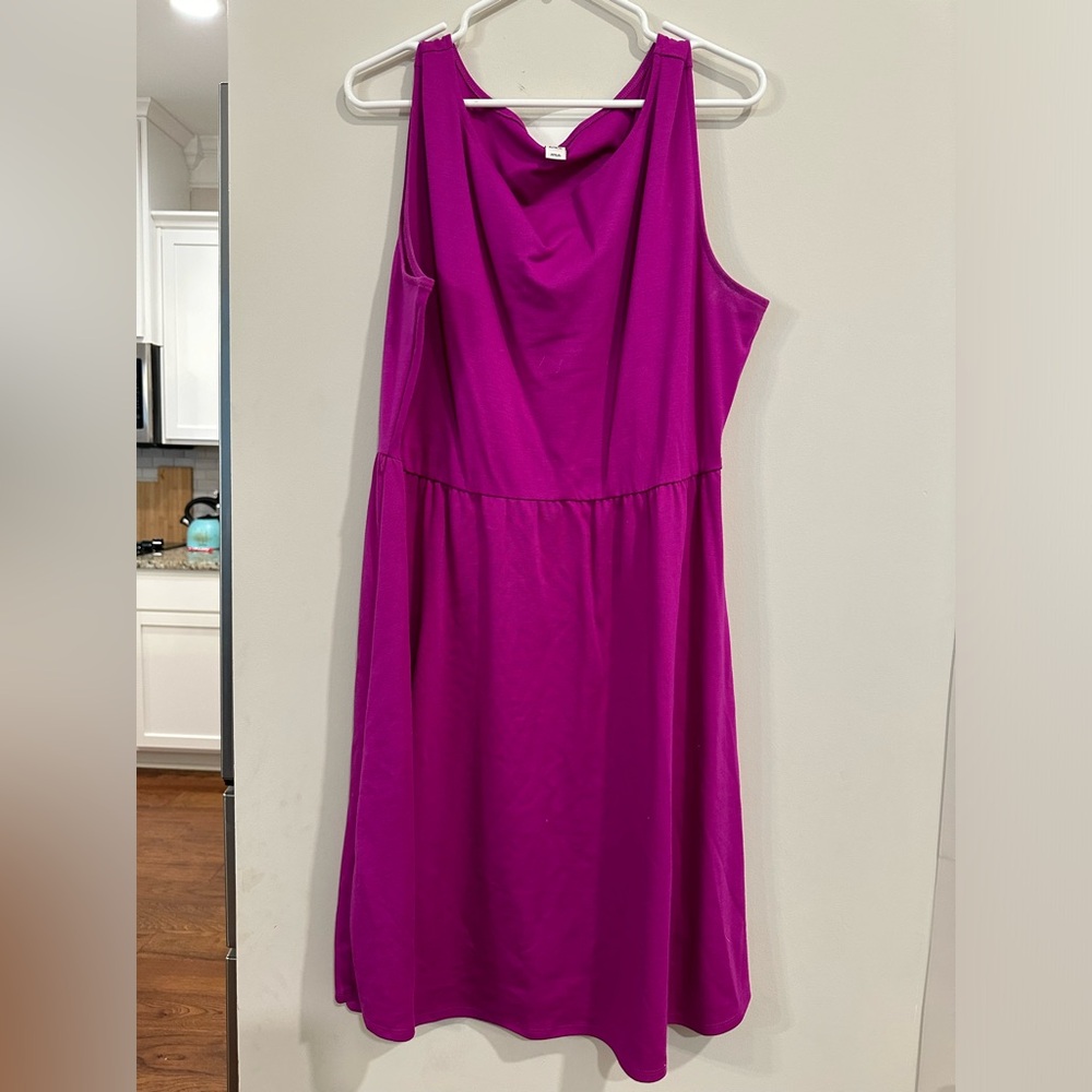 Purple/Pink Knit Sleeveless Dress